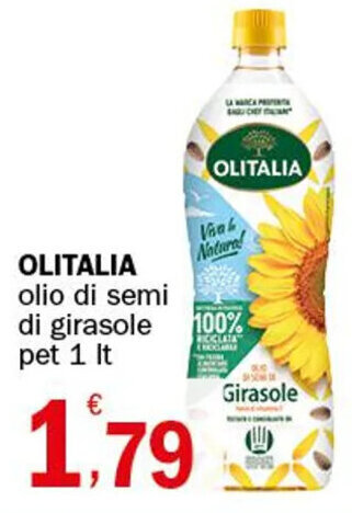 Olitalia olio di semi di girasole pet 1 lt