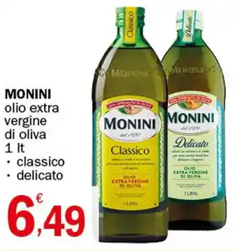 Crai Monini olio extra vergine di oliva 1 lt classico/delicato offerta