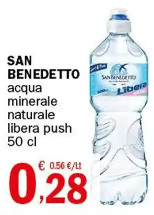 Crai San Benedetto acqua minerale naturale libera push 50 cl offerta