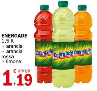 Crai Energade arancia/arancia rossa/limone 1,5 lt offerta