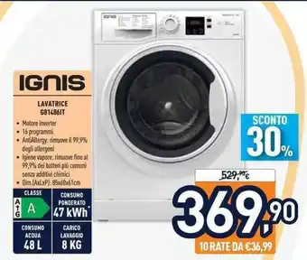 Unieuro Ignis Lavatrice G81486IT offerta