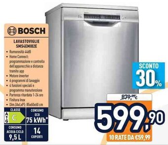 Unieuro Bosch Lavastoviglie SMS4EMI02E offerta