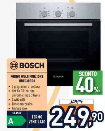 Unieuro Bosch Forno Multifunzione HBF031BR0 offerta