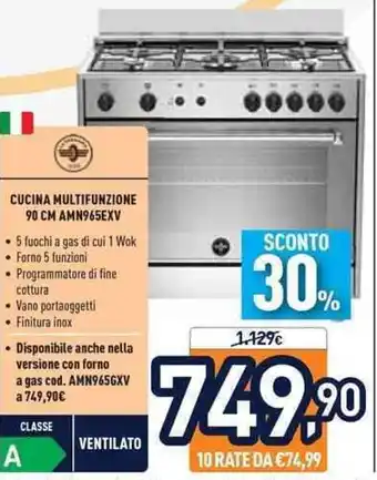Unieuro Cucina Multifunzione 90 cn AMN965EXV offerta