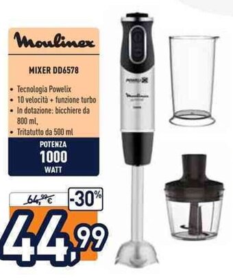 Unieuro Moulinex Mixer DD6578 offerta