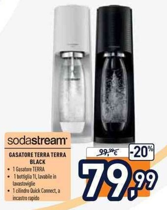 Sodastream Gasatore Terra Terra Black