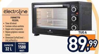 Unieuro Electroline Fornetto FE32VL offerta