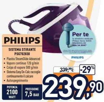 Unieuro Philips Sistema Stirante PSG702830 offerta