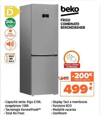 Expert Di Lella beko Frigo Combinato B5RCNE365HXB offerta