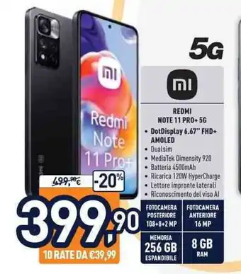 Unieuro mi Redmi Note 11 Pro +5G offerta