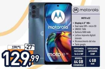 Unieuro motorola Moto e32 offerta