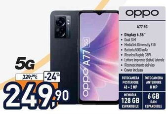 Unieuro oppo A77 5G offerta