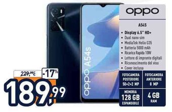 Unieuro oppo A54S offerta