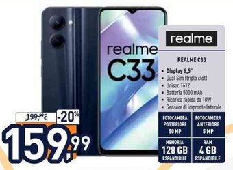 Unieuro realme C33 offerta