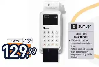 Unieuro sumup Mobile POS 3G + Stampante offerta