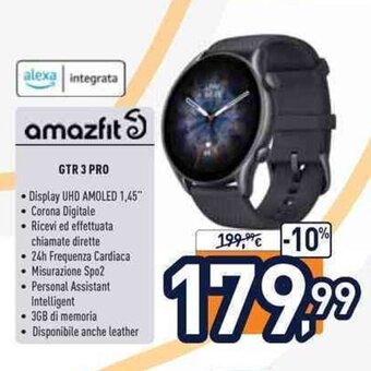Unieuro amazfit GTR 3 Pro offerta