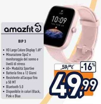 Unieuro amazfit BIP 3 offerta