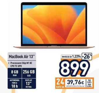 Unieuro MacBook Air 13'' offerta