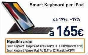 Unieuro Smart Keyboard per iPad offerta