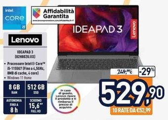 Unieuro Lenovo IdeaPad 3 offerta