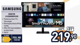 Unieuro Samsung Monitor LS32BM500EUXEN offerta
