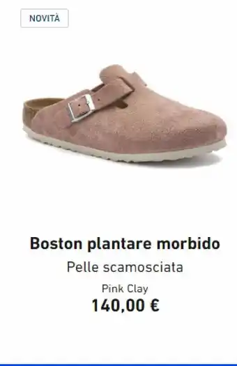 Boston plantare morbido pelle scamosciata