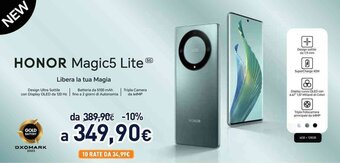 Unieuro Honor Magic5 Lite offerta