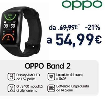 Unieuro oppo Band 2 offerta