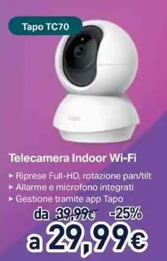Unieuro Telecamera Indoor Wi-Fi offerta