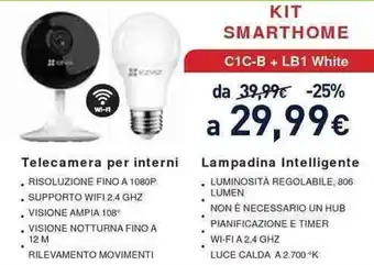Telecamera per interni/Lampadina Intelligente