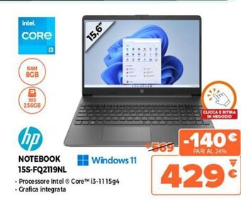 Expert Di Lella hp Notebook 15S-FQ2119NL offerta