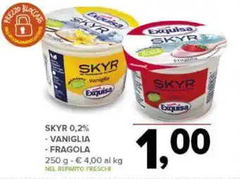 Skyr 0,2% Vaniglia/Fragola 250 g