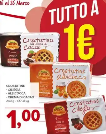Crostatine Ciliegia/Albicocca/Crema di Cacao 240 g