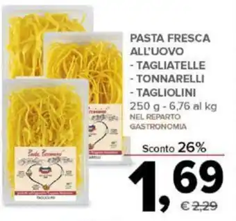 Pasta Fresca All'Uovo Tagliatelle/Tonnarelli/Tagliolini 250 g