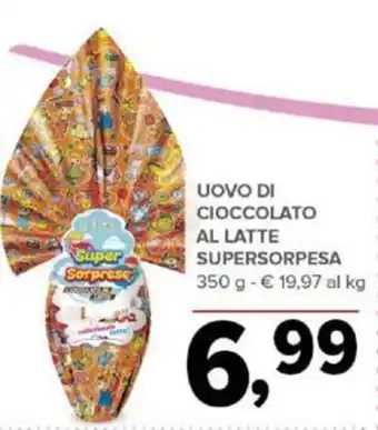 Todis Uovo di Cioccolato al Latte Supersorpresa 350 g offerta