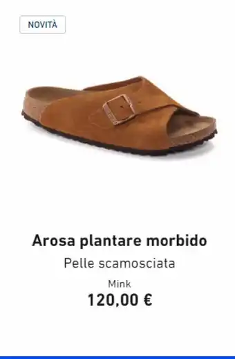 Arosa plantare morbido pelle scamosciata