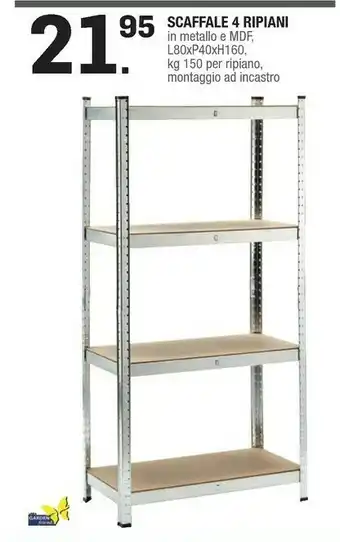Brico OK Scaffale 4 Ripiani offerta