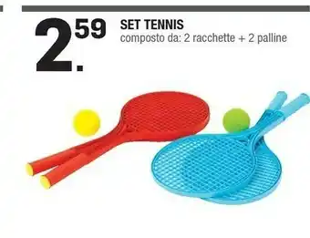 Set Tennis Composto Da 2 Racchette + 2 Palline