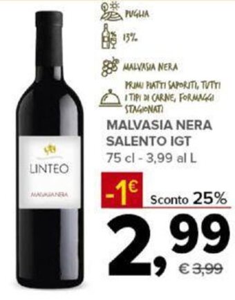 Todis Malvasia Nera Salento IGT 75 cl offerta