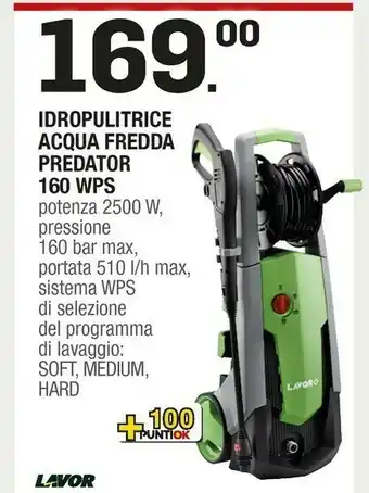 Brico OK Idropulitrice Acqua Fredda Predator 160 Wps offerta