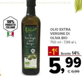 Todis Olio Extra Vergine di Oliva Bio 750 ml offerta
