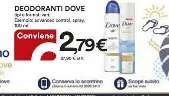 Coop Dove Deodoranti offerta