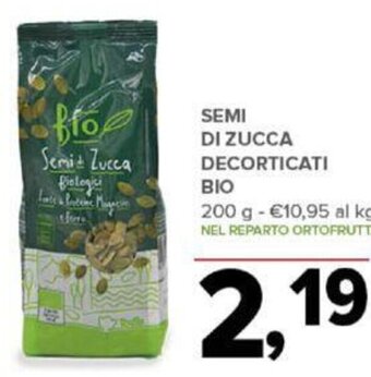 Todis Semi di Zucca Decorticati Bio 200 g offerta