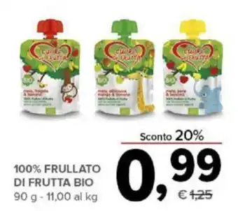 Todis 100% Frullato di Frutta Bio 90g offerta