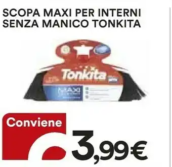 Coop Tonkita Scopa Maxi Per Interni Senza Manico offerta