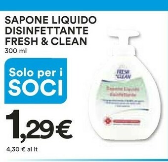 Coop Fresh & Clean Sapone Liquido Disinfettante offerta