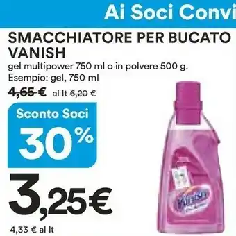 Coop Vanish Smacchiatore Per Bucato Gel 750 Ml offerta