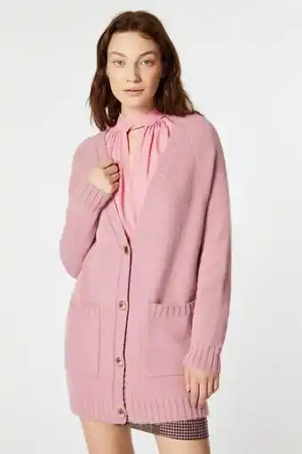 Maxi cardigan oversize in lana grossa