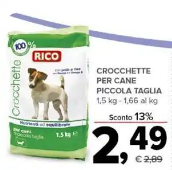 Todis Rico Crocchette per Cane Piccola Taglia 1,5 kg offerta