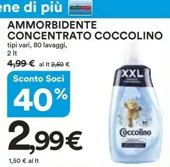 Coop Coccolino Ammorbidente Concentrato 80 Lavaggi offerta